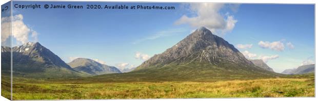Two Glens and a Herdsman Canvas Print by Jamie Green
