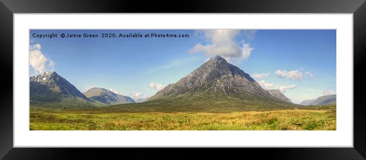 Two Glens and a Herdsman Framed Mounted Print by Jamie Green