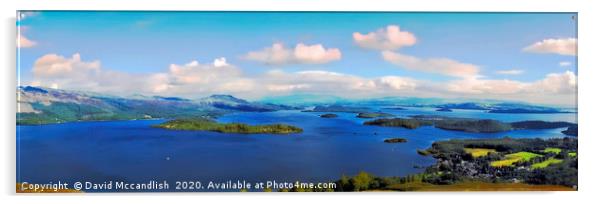 Loch Lomond from Beinn Dubh Acrylic by David Mccandlish
