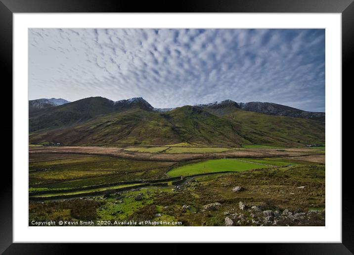 Ogwen Valley and Glyder Fawr Framed Mounted Print by Kevin Smith