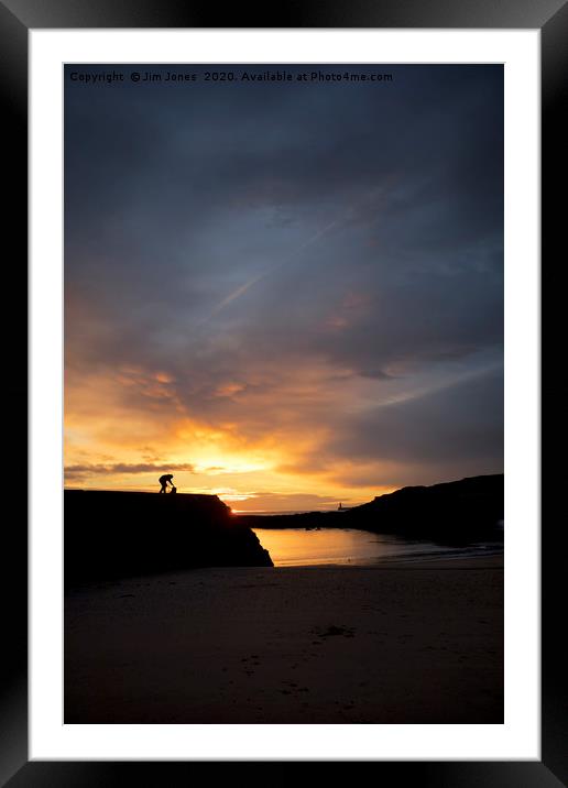 Sunrise at Cullercoats Bay Framed Mounted Print by Jim Jones