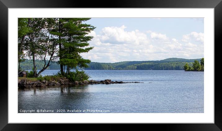 Breeze on Calabogie Lake, Canada Framed Mounted Print by Rehanna Neky