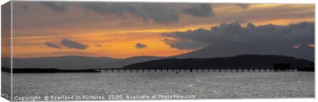 Sunset Over The Clyde Canvas Print by Tylie Duff Photo Art