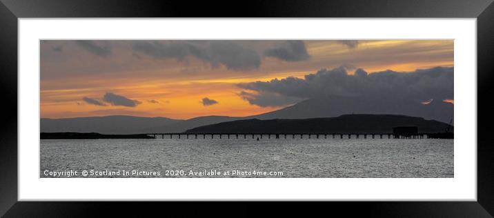 Sunset Over The Clyde Framed Mounted Print by Tylie Duff Photo Art