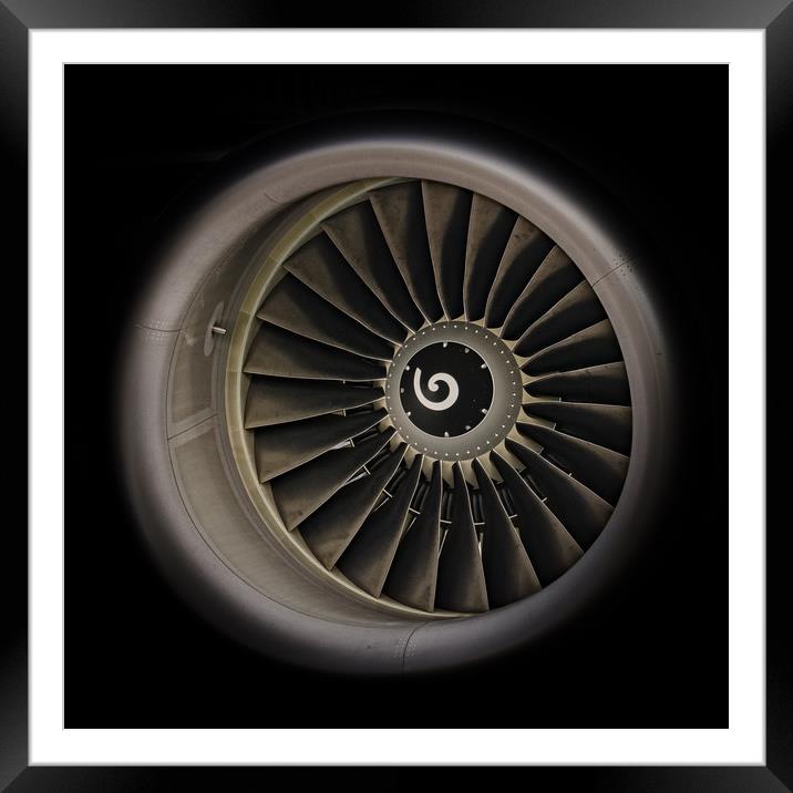 Jet Engine, boeing 737 Framed Mounted Print by Alexander Brown