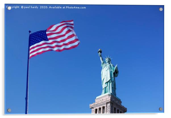 Statue of Liberty and the US Flag	 Acrylic by conceptual images