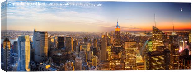 Day to night transition of Manhattan Canvas Print by conceptual images