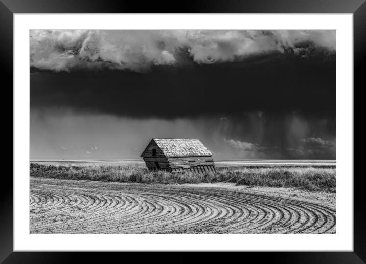 Oklahoma barn storm  Framed Mounted Print by John Finney