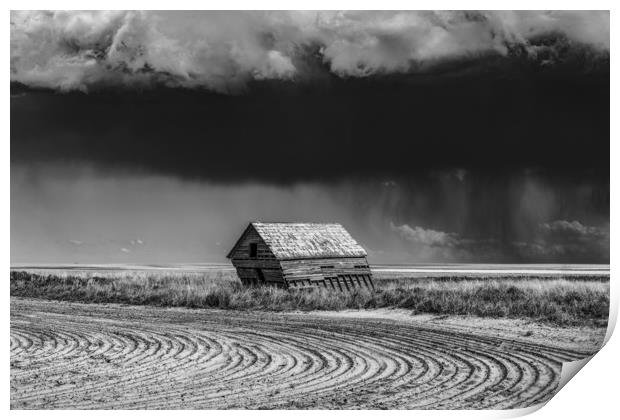 Oklahoma barn storm  Print by John Finney