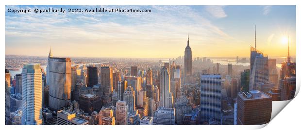 Panoramic panoramic view of Manhattan skyline Print by conceptual images
