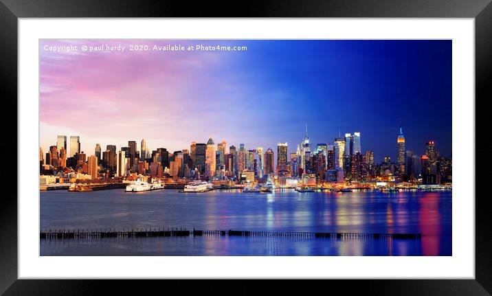 Manhattan Midtown from Day to Night	 Framed Mounted Print by conceptual images