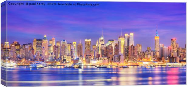 Panoramic view of Manhattan Midtown  Canvas Print by conceptual images