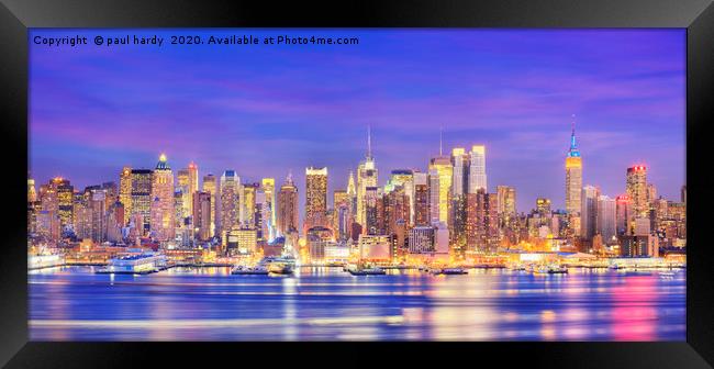 Panoramic view of Manhattan Midtown  Framed Print by conceptual images