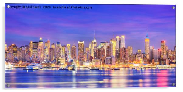 Panoramic view of Manhattan Midtown  Acrylic by conceptual images