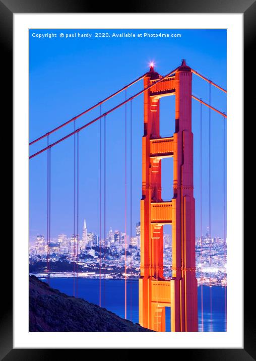 Sunrise over the golden gate bridge San Francisco  Framed Mounted Print by conceptual images