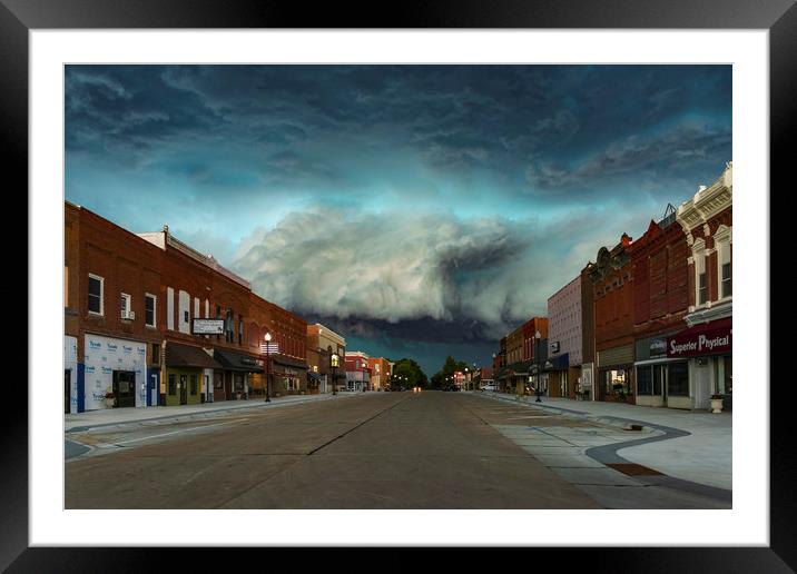 Wild West Supercell Framed Mounted Print by John Finney