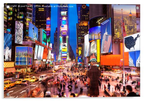 New York icons in Times Square Acrylic by conceptual images