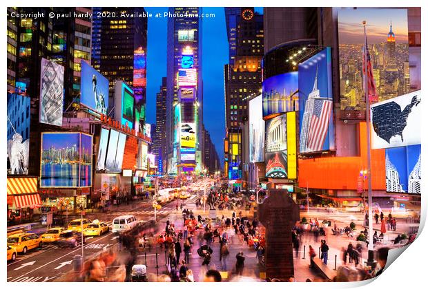 New York icons in Times Square Print by conceptual images