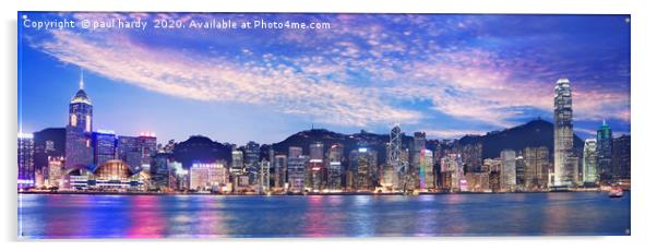 Panoramic image of Hong Kong at dusk Acrylic by conceptual images
