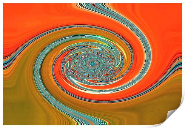 Rustic Olive Swirl Print by paulette hurley