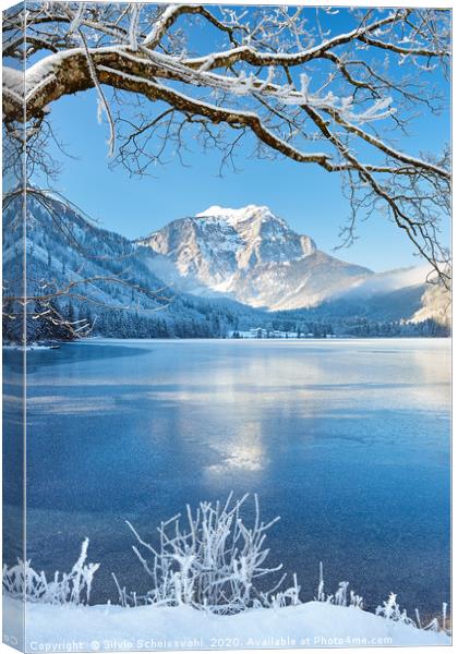 langbathsee in winter mood Canvas Print by Silvio Schoisswohl