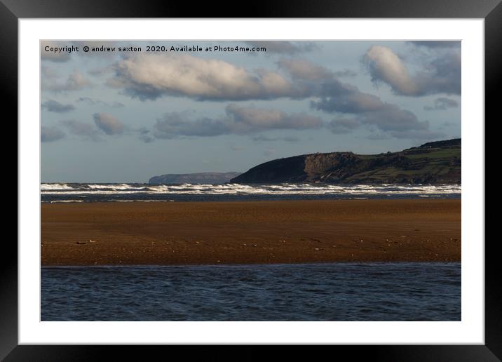CLOUD ANS SEA Framed Mounted Print by andrew saxton
