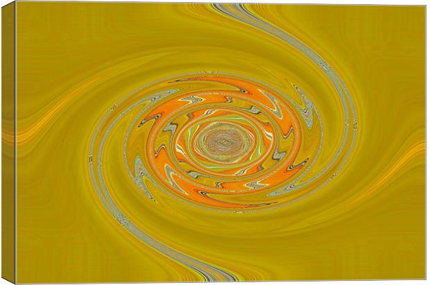 Olive Abstract Swirl Canvas Print by paulette hurley