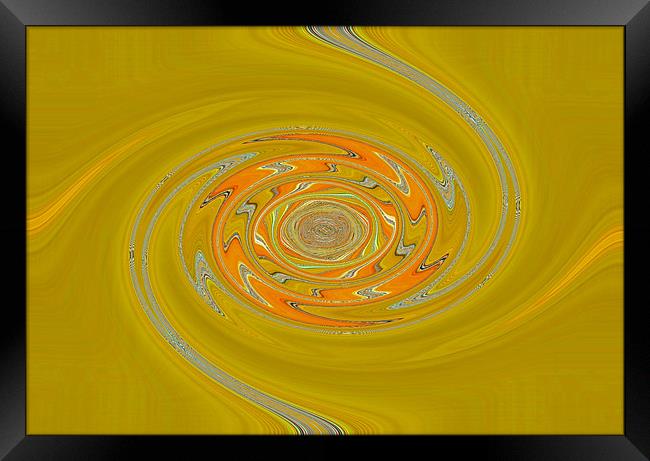 Olive Abstract Swirl Framed Print by paulette hurley