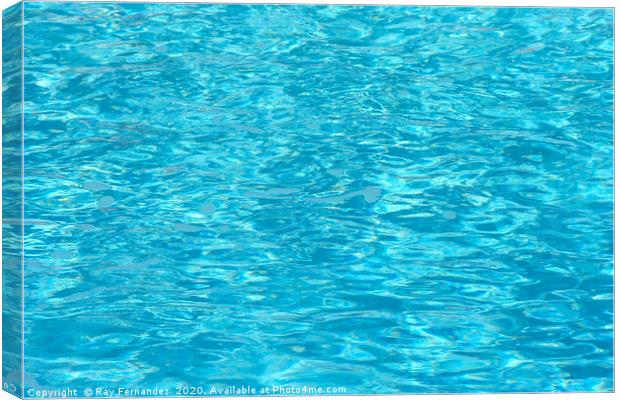 Blue body of water clean and relaxing Canvas Print by Ray Fernandez