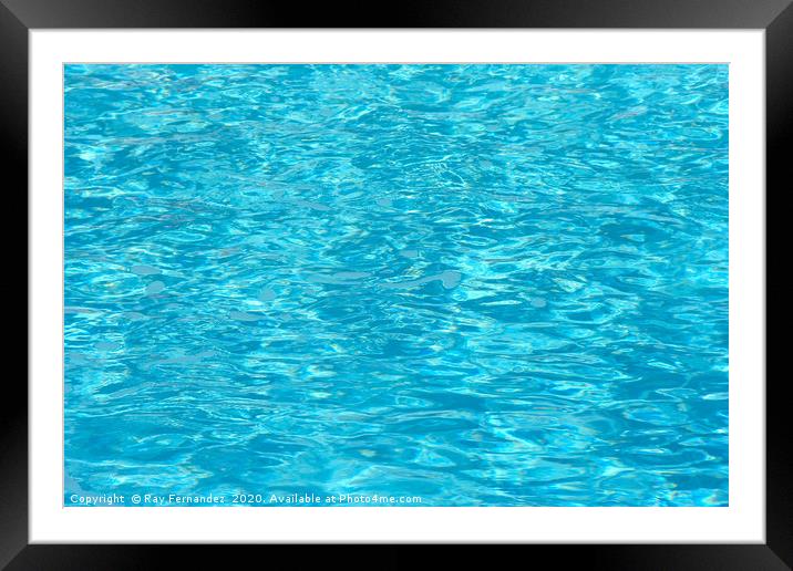 Blue body of water clean and relaxing Framed Mounted Print by Ray Fernandez