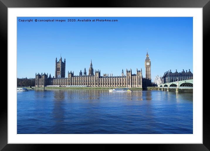Big Ben and the Houses of Parliament  Framed Mounted Print by conceptual images