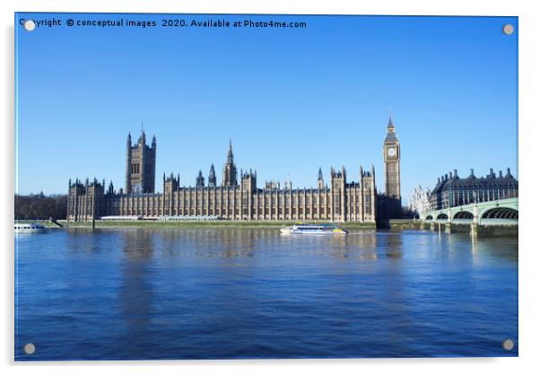Big Ben and the Houses of Parliament  Acrylic by conceptual images