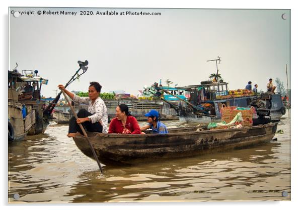 Life on the Mekong Delta Acrylic by Robert Murray
