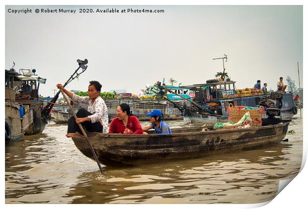 Life on the Mekong Delta Print by Robert Murray