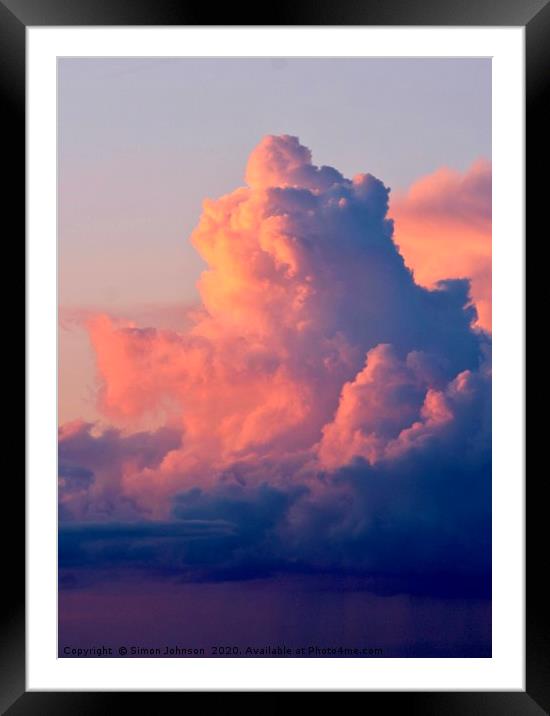 Thunder Cloud Framed Mounted Print by Simon Johnson