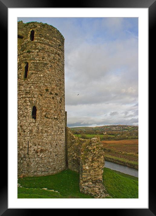 Kidwelly Castle Framed Mounted Print by Brian Beckett