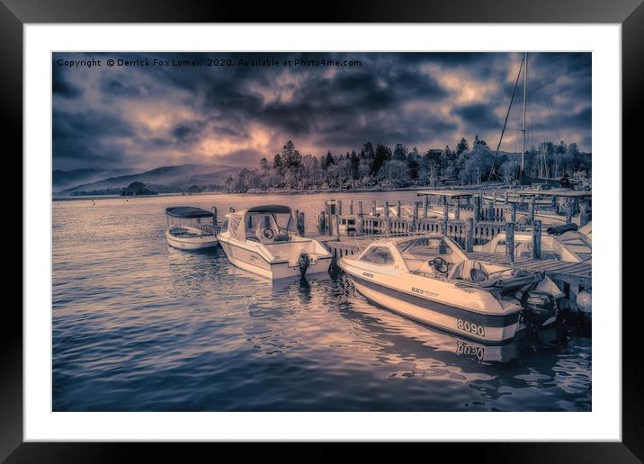 Bowness on Windermere Framed Mounted Print by Derrick Fox Lomax
