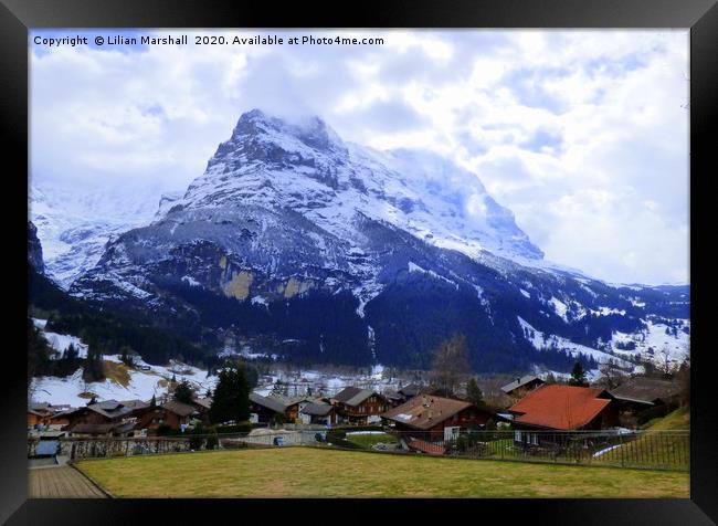 The Eiger. Switzerland.  Framed Print by Lilian Marshall