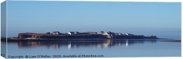 Hilbre Island Reflections at low tide Canvas Print by Liam Neon