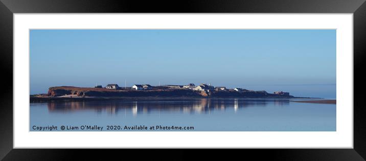 Hilbre Island Reflections at low tide Framed Mounted Print by Liam Neon