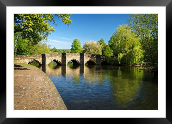Bakewell Bridge & River Wye                        Framed Mounted Print by Darren Galpin