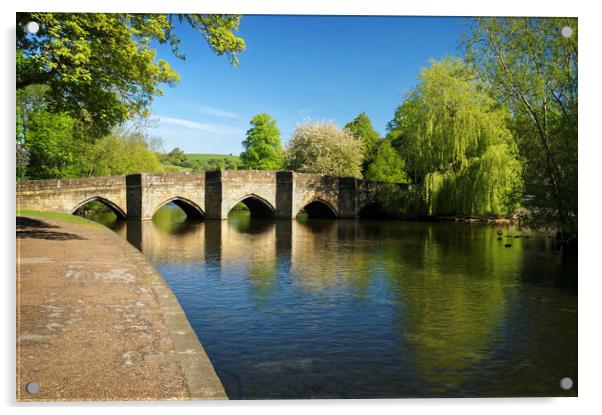 Bakewell Bridge & River Wye                        Acrylic by Darren Galpin