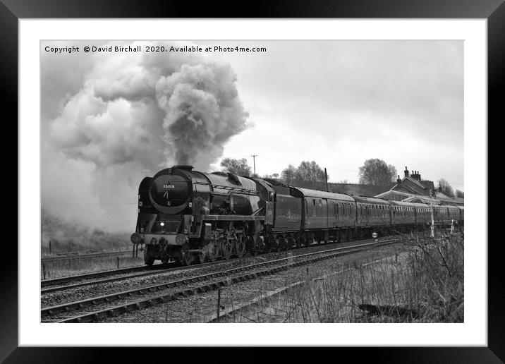 35018 British India Line departing Hellifield. Framed Mounted Print by David Birchall