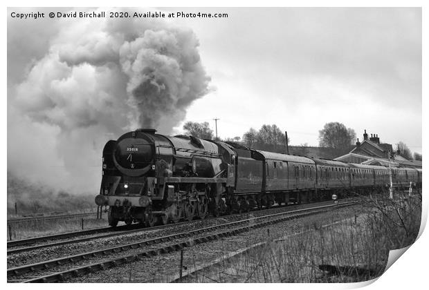 35018 British India Line departing Hellifield. Print by David Birchall