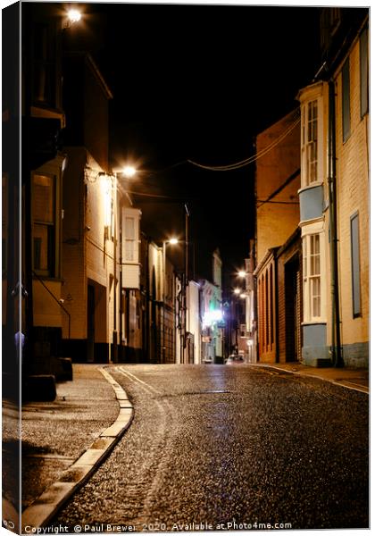 New Street in Weymouth Canvas Print by Paul Brewer
