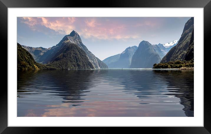 Milford sound Framed Mounted Print by Tony Bates