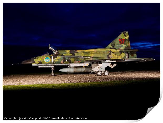 SAAB Viggen. Print by Keith Campbell