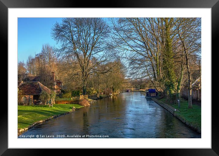 The Kennet and Avon at Woolhampton Framed Mounted Print by Ian Lewis