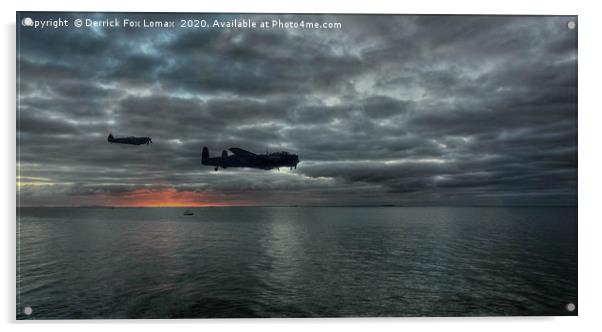 Lancaster bomber Acrylic by Derrick Fox Lomax