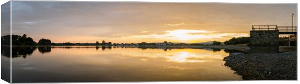 Hollingworth lake sunset pano Canvas Print by Alexander Brown